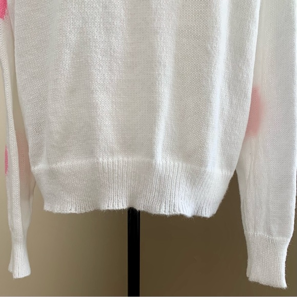 NWOT SHEIN Heart Pattern Pullover Knit Sweater - Picture 7 of 10